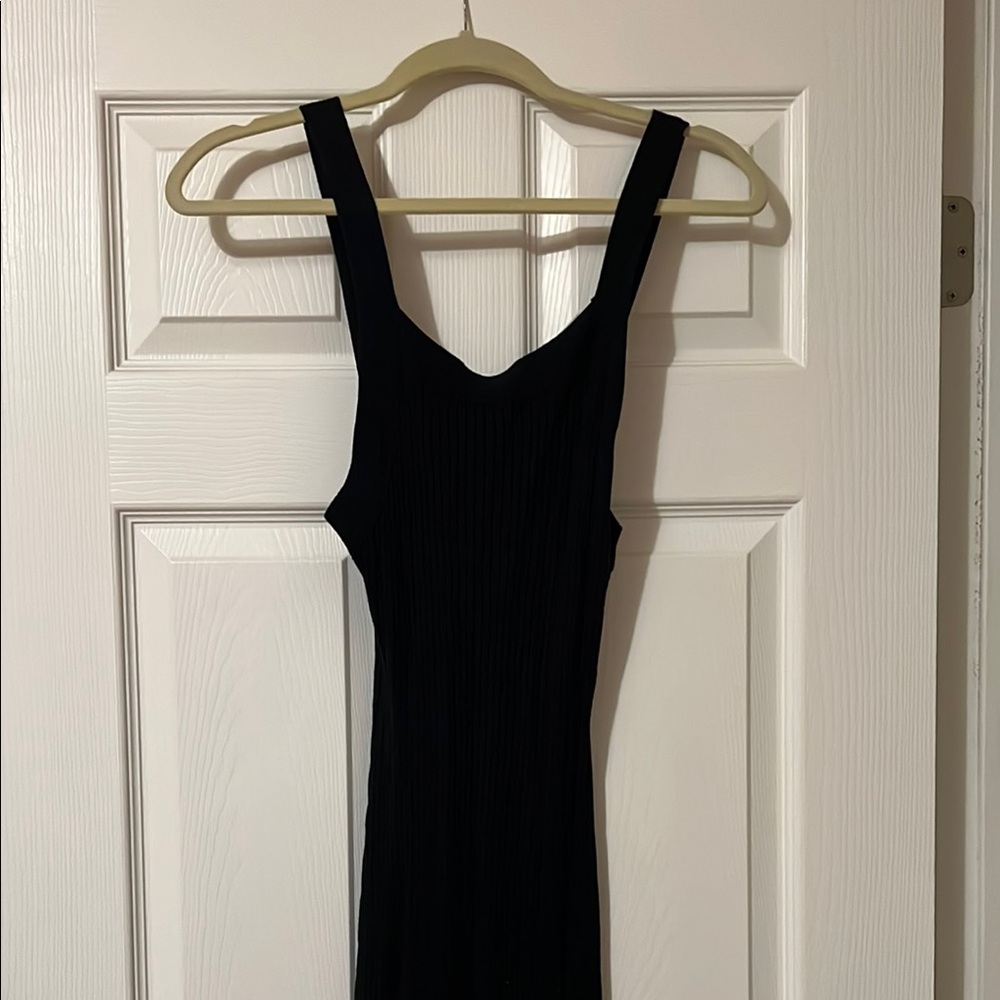 Black knit dress